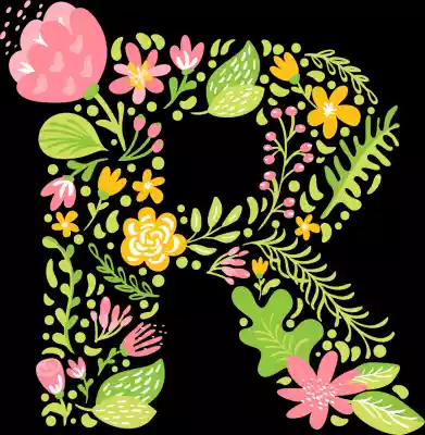 vectores plantilas ALFABETO,FLOR,